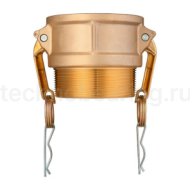 Камлок латунный тип B розетка, наруж. резьба BSP 3", TL300BBR TITAN LOCK