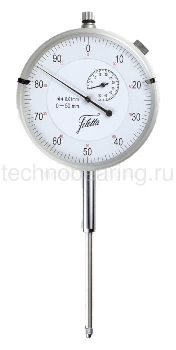 Часовой индикатор 0 - 50 мм, 0.01 мм Filetta