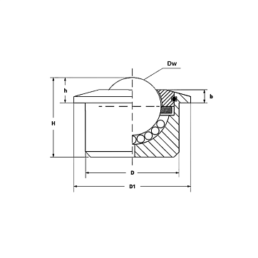 Шариковая опора SP12B-C-B ISKRA