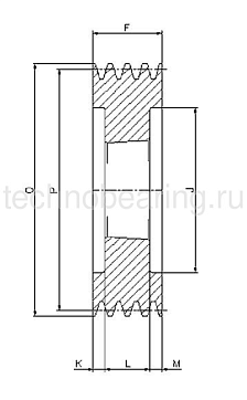 Шкив клиновой  под втулку тапербуш SPZ160-08 TB (PHP 8SPZ160TB) Sati