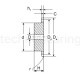 Звездочка под расточку со ступицей с калеными зубьями для цепи: 12B-1, Z=13, 3/4" x 7/16" PS11T13 (PHS12B-1BH13) ISKRA
