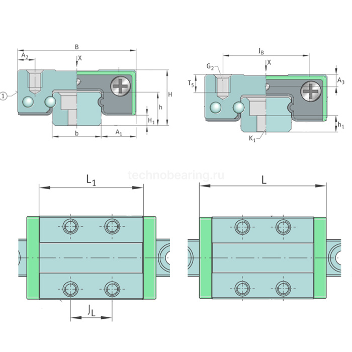 Каретка KWEM9-C-G2-V0 INA