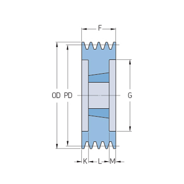 Шкив клиновой под втулку тапербуш SPB140-04 (PHP 4SPB140TB) SKF