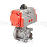 Донный клапан шаровый под приварку с пневмоприводом, нерж.304 DN65, TLBBV65WD-P TITAN LOCK