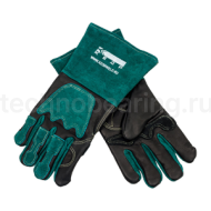 Краги сварочные КС-20 ПРЕМИУМ, (L), черно-зеленые КЕДР