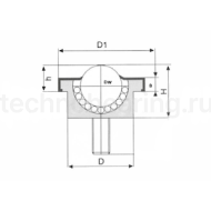 Шариковая опора SP 15 B-FL TECHNIX
