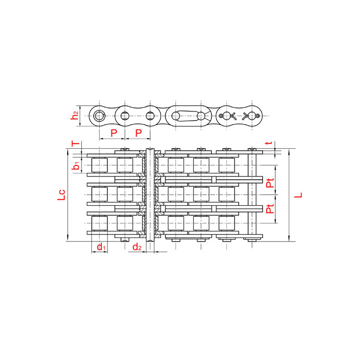 Цепь приводная PHC 12B-3X5MTR (5м) SKF — детальное фото 1
