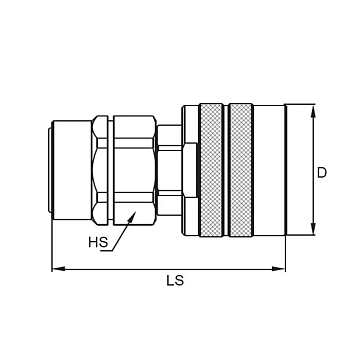 1in, БРС серия N (CVV, ISO 14541) резьбовая, розетка, оцинк. сталь TL8NF TITAN LOCK