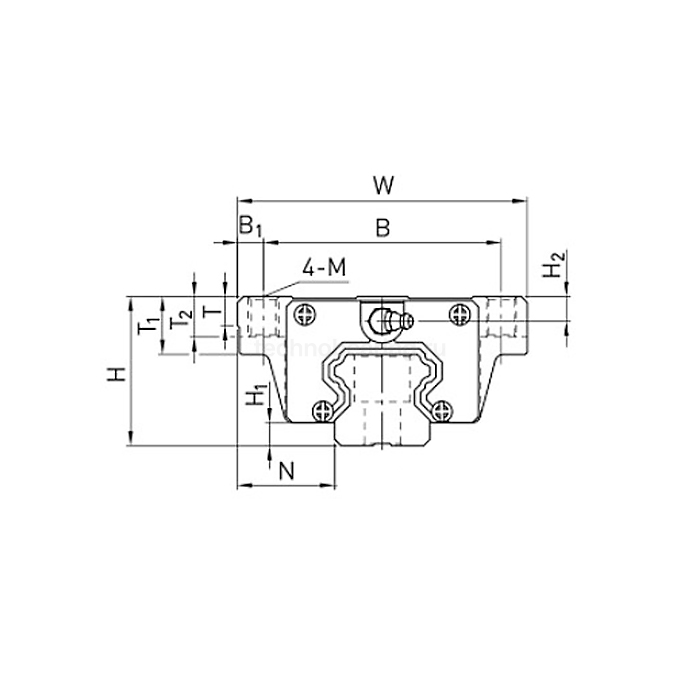 Каретка HGW30HCZAHZZ (HCW30HCZAHZZ) TECHNIX