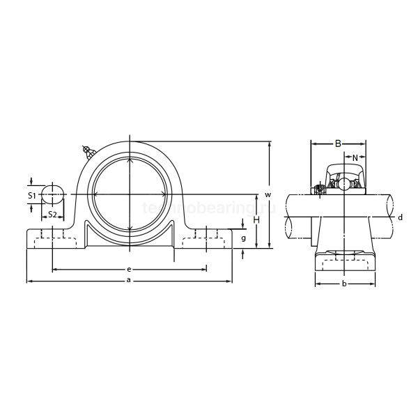 Корпус подшипника P204PL (пластик) ISKRA