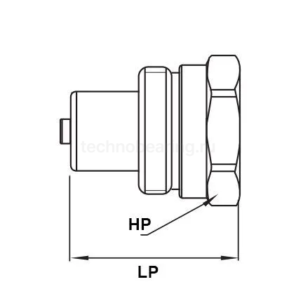 БРС серия T резьбовая, ISO 14540, ниппель, оцинк. cталь, резьба NPT, 1/4in TL2TMN TITAN LOCK