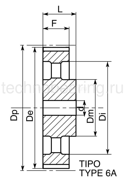 Шкив зубчатый под расточку дюймовый профиль 120L100 (PHP 120L100RSB) Sati