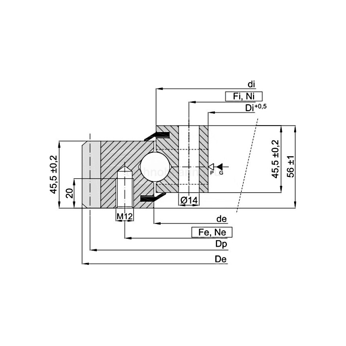 ОПУ стандартная серия с одним рядом шариков EB1.25.1076.200-1SPPN ISKRA
