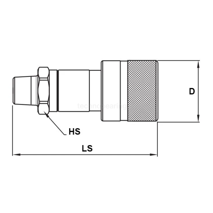 БРС серия T резьбовая, ISO 14540, розетка, оцинк. cталь, резьба NPT, 3/8in TL3TFN TITAN LOCK