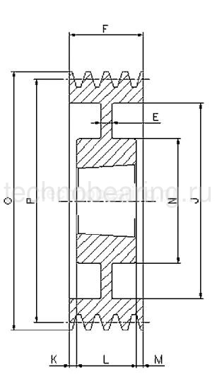 Шкив клиновой  под втулку тапербуш SPC315-05 TB (PHP 5SPC315TB) Sati
