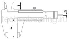 Штангенциркуль нониусный стандартный 0 - 150 мм, 0.02 мм 00530110 Tesa