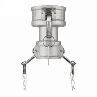 Камлок нержавеющий тип DD (переходник розетка 5" х розетка 4"), AISI316, TL5040DDSS TITAN LOCK