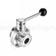 Затвор дисковый нержавеющий (AISI304) DN50, типа clamp-clamp TLSD050CLS TITAN LOCK