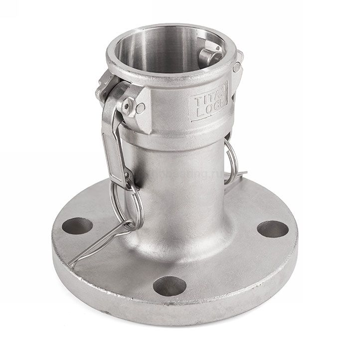 Камлок нержавеющий тип FC, розетка с фланцем 2 1/2", AISI316, TL250FCSS TITAN LOCK