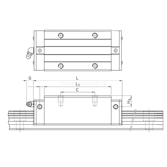 Каретка HGH15CAZAHZZ (HCH15CAZAHZZ) TECHNIX