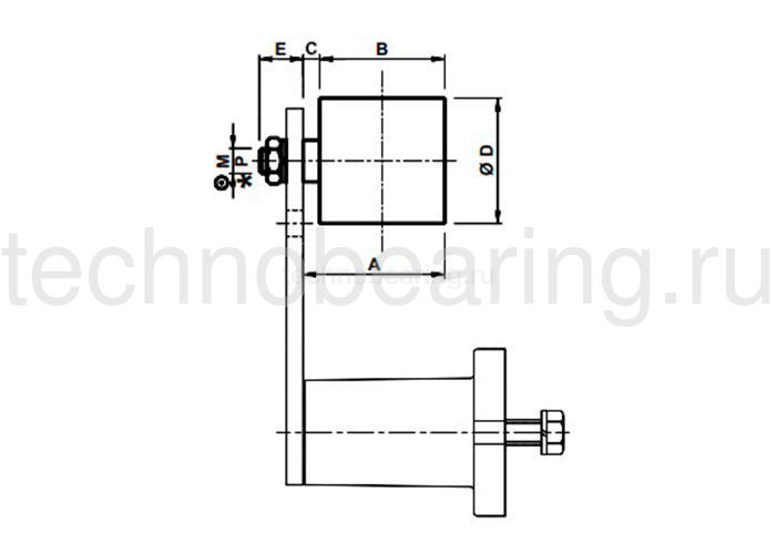 Ролик натяжителя ремня стальной RU1 D.30 Sati