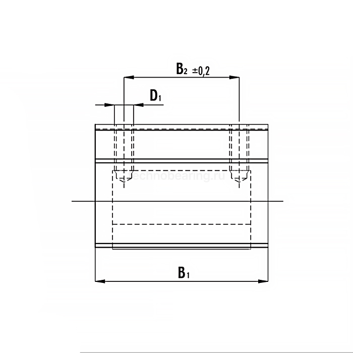 Линейный подшипник в сборе с корпусом SBR30-UU ISKRA
