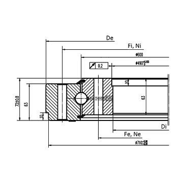 ОПУ стандартная серия с одним рядом шариков NB1.30.0600.201-1PPN-LT ISKRA