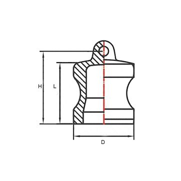 Камлок латунный тип DР, заглушка для розетки 2 1/2", TL250DPBR TITAN LOCK