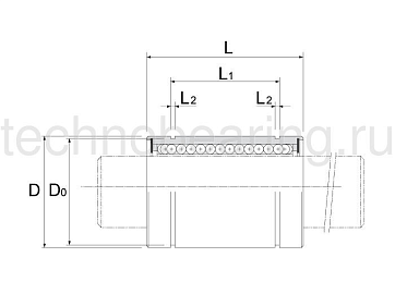 Линейный подшипник LM40-UU TECHNIX