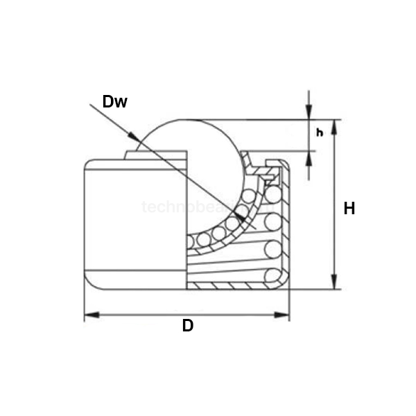 Шариковая опора CY25TCS/CS ISKRA