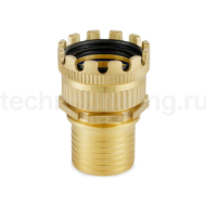 Соединение TankWagen, комплект (муфта MK б/рукоятки + штуцер под рукав), латунь, TLMKS50BR TITAN LOCK