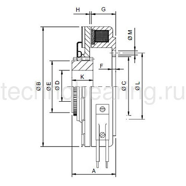 Тормоз электромагнитный дисковый FED390 Corbetta