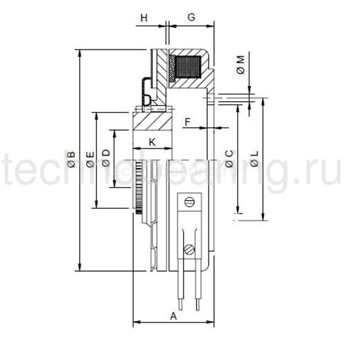 Тормоз электромагнитный дисковый FED390 Corbetta