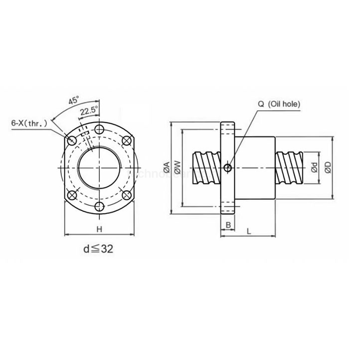 Гайка ШВП SFU3210 ISKRA