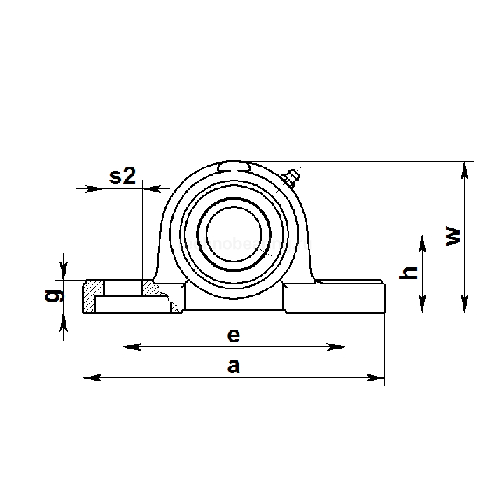 Корпус подшипника P205PL (пластик) ISKRA