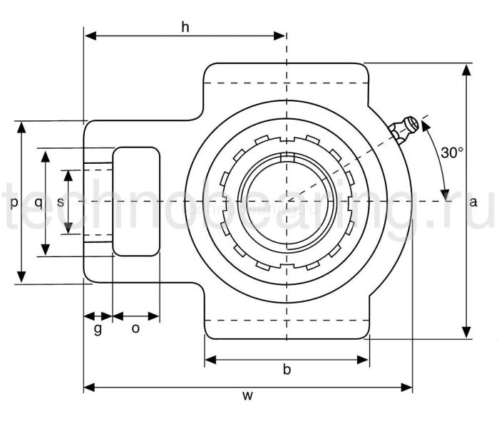 Подшипниковый узел UKT212 ISB