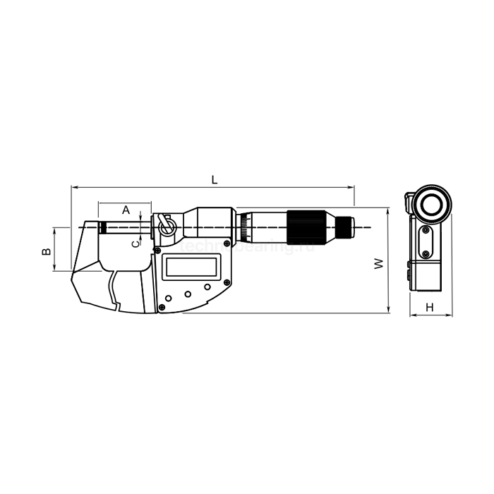 Микрометр цифровой IP65 125-150мм/0,001мм (5-6"/0,00005"), 4410-1130-A Dasqua