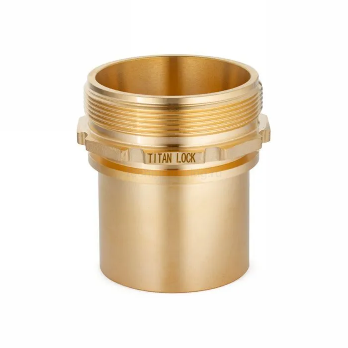 Штуцер с наруж. резьб. под рукав, глад.хвост., латунь, DN13 (1/2"), TLSM13BR-SE TITAN LOCK