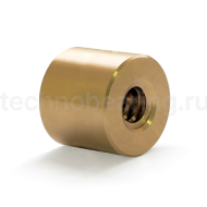 Гайка трапецеидальная (бронза) d=12 мм, шаг резьбы 3 мм (прав. резьба), L=18 мм LRM 12-3-D TECHNIX