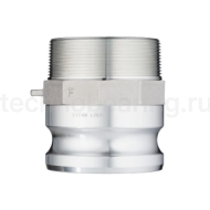 Камлок алюминиевый тип F ниппель, наруж. резьба NPT 4", TL400FALN TITAN LOCK