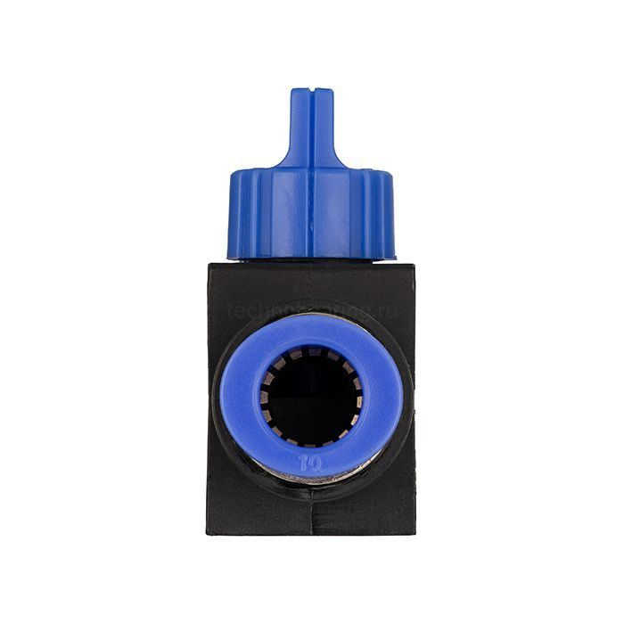 Фитинг прямой с краном, цанговый 12 мм, пластик, тип HVFF, TLP-HVFF12 TITAN LOCK