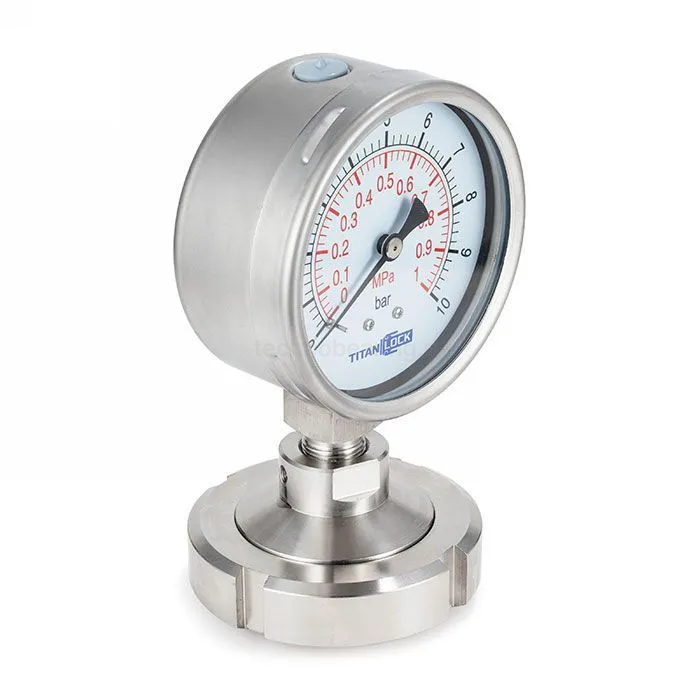 Манометр нержавеющий с мембранным разд.,10/0,2 Бар, гайка DN65, корп. 100мм, TLSPG65/100MN TITAN LOCK