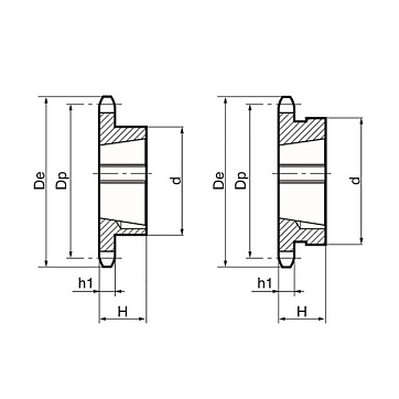 Звездочка под втулку тапербуш для цепи: 10B-1, Z=14, 5/8" x 3/8" TS10014 (PHS 10B-1 TB 14) ISKRA