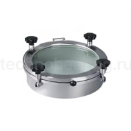Люк круглый под давление нерж.304, DN500, стекл. крышка, TLTKGC500SP TITAN LOCK