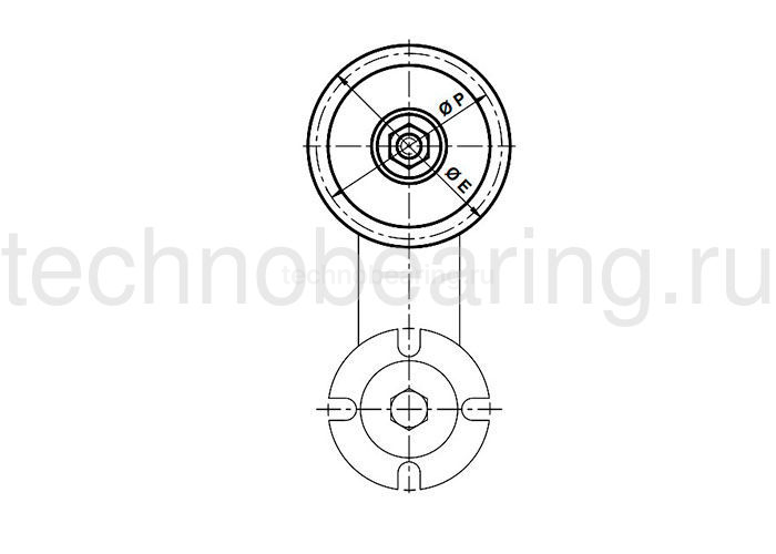 Звездочка натяжителя для однорядной цепи ZK 40-4S, 3/4"x7/16", Z=15, M12 RE011701 Sati — детальное фото 1