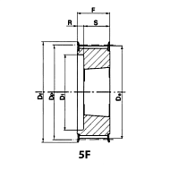 Шкив зубчатый с профилем HTD под втулку тапербуш 48-8M-20 TB (PHP 48-8M-20TB) ISKRA