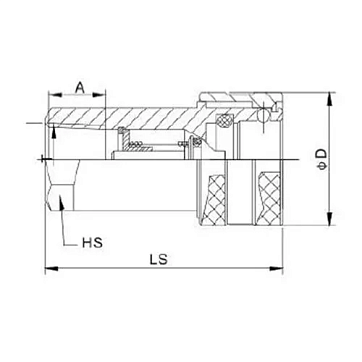 3/4in, БРС серия А, ISO 7241-A, розетка, нерж. сталь 316 TL6AF-SS TITAN LOCK