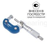 Микрометр гладкий с хромированным корпусом 25-50мм/0,01мм, 4111-5210 Dasqua