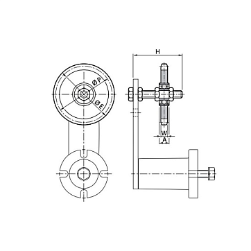 Звездочка натяжителя для однорядной цепи ZK 40-3S, 5/8"x3/8", Z=15, M12 RE011698 ISKRA