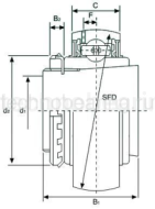 Подшипник UK218 (YSA218-2FKA) ISB
